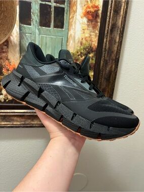 Reebok Floatzig 1 Black Pure Grey Road Running Jogging Shoes